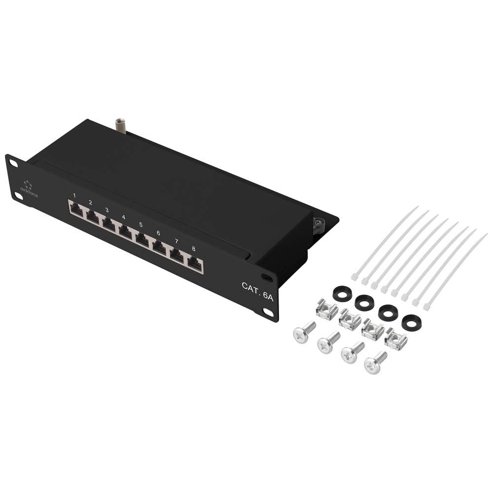 Renkforce RF-4870828 8 Ports Panneau de Brassage 254 mm (10) Cat 6a 1 UH équipé