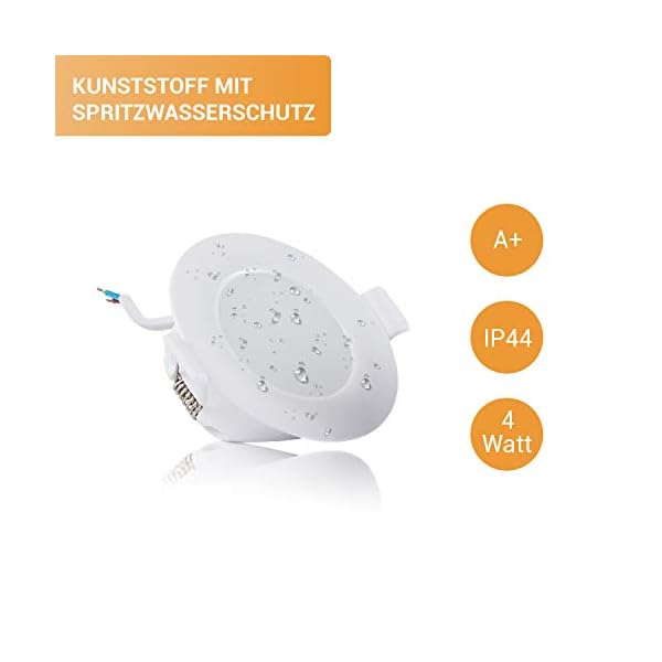 TEVEA PREMIUM LED Einbauleuchte - 230v - LED Einbaustrahler - helles, reines Licht - Deckenspot - Ultra Flach - IP44… – Bild 5
