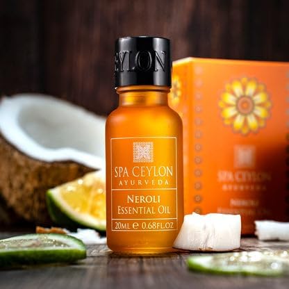 Spa Ceylon Luxury Ayurveda Neroli Essential Oil 20ml With Box, 3 Inch x 3 Inch x 3.5 Inch