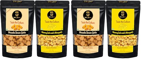 Image of Being Bania Besan Gatta and Moong Dal Mangodi Combo | Handmade | Rajasthani gatta mungodi (Besan Gatta (250g) + Moong Dal Wadi (250g)) (Pack of 2)