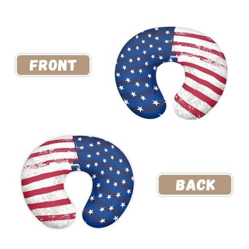 Image of American Flag Baby Nursing Pillow Cover Soft Neutral Breastfeeding Pillow Slipcover for Bottle Feeding, Decorative Custom Gifts for Toddler Infant