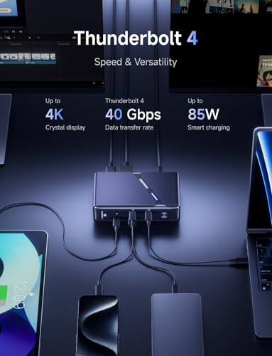 undefined MINISFORUM TB4-01 Thunderbolt4 ドッキングステーション インテル JHL 8440 12-in-1拡張ユニット Mac/Windows 対応 HDMI2.1×1/DP1.4×1/TBT4×2/2.5GLAN(RJ45)/SDカードスロット/TFカードスロット 雷電 4 ハブ の商品画像 3