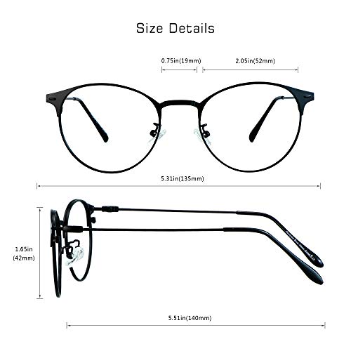 Image of VisionGlobal Blue Light Blocking Glasses for Women Men, Computer Reading, TV Glasses, Stylish Oval Frame