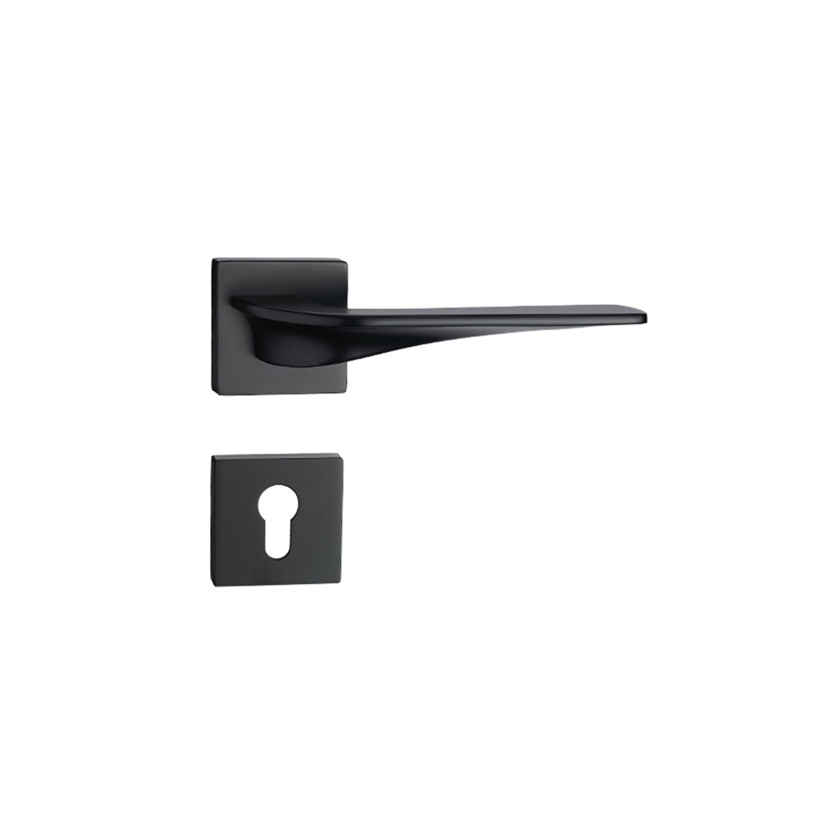 NYRXRYTCA Zinc Alloy Silent Door Lock Modern Simple Indoor Bedroom Wooden Door Home Decoration Door Split Lock(D32 S960 matte black silent)