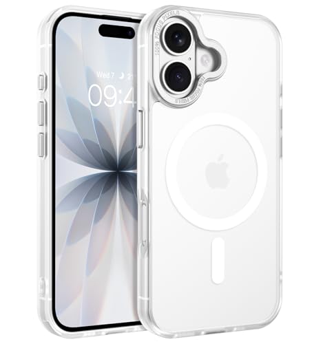 Image of YINLAI for iPhone 17 Case 6.3-inch,Magnetic Compatible with MagSafe, Slim Matte Anti-Fingerprint, Shockproof Full Body Military Grade Protection for iPhone 17 Cover, Clear