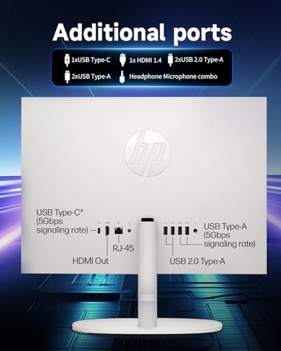 Image of HP All-in-One Desktop Computer - 21.5 inch FHD Anti-Glare Display, Intel Celeron J4025, 32GB RAM 1TB SSD, Wired Mouse & Keyboard, for Students & Business, Wi-Fi 6, Windows 11 Pro, w /Accessories