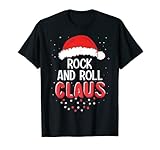 Rock And Roll Claus Weihnachtsmann Kostüm Outfit T-Shirt