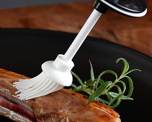 Image of GO STORE Glass Oil Dispenser With Basting Brush, Oil Ghee Containers Bottle for BBQ, Pastry, Grill, Baking, Kitchen Cooking (250 ml)