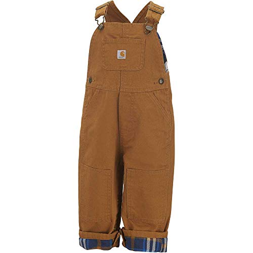 Image of Carhartt Baby Boys' Canvas Overall Flannel Lined