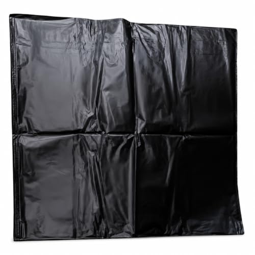 Image of Malik Large Garbage Bags I 32 x 42 Inches (Black) I120 Micron | Heavy Duty Trash Bags I Kitchen I Office I Industrial & Commercial Waste I Weight 1 kg I