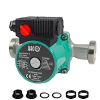 BACOENG Edelstahl Umwälzpumpe Heizungspumpe RS 25/6-180 Zirkulationspumpe für Zentralheizung 220V/ 50 Hz