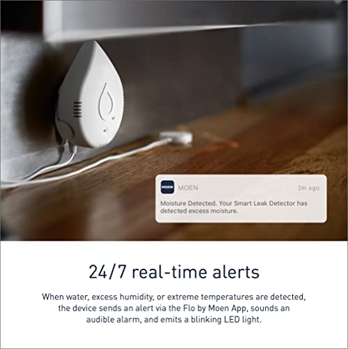 Image of Moen Flo Smart Water Leak Detector, White, 4-Pack 920-005