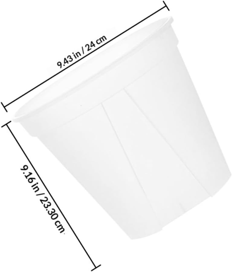 4pcs Root Control Nursery Pots for Garden Planting, Plastic Round Orchid Containers 24cm Diameter, 23.3cm Height, Suitable for Seedlings and Transplanting