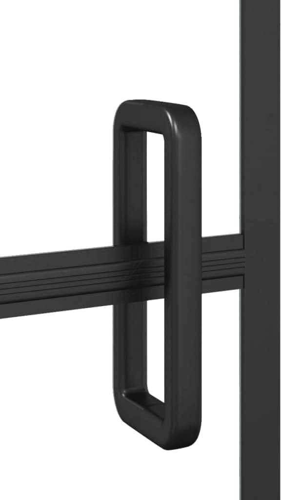 vidaXL Shower Enclosure ESG 31.5"x55.1" Black - Modern Design with Single-Layer Safety Glass and Aluminum Frame - Easy Installation and Assembly