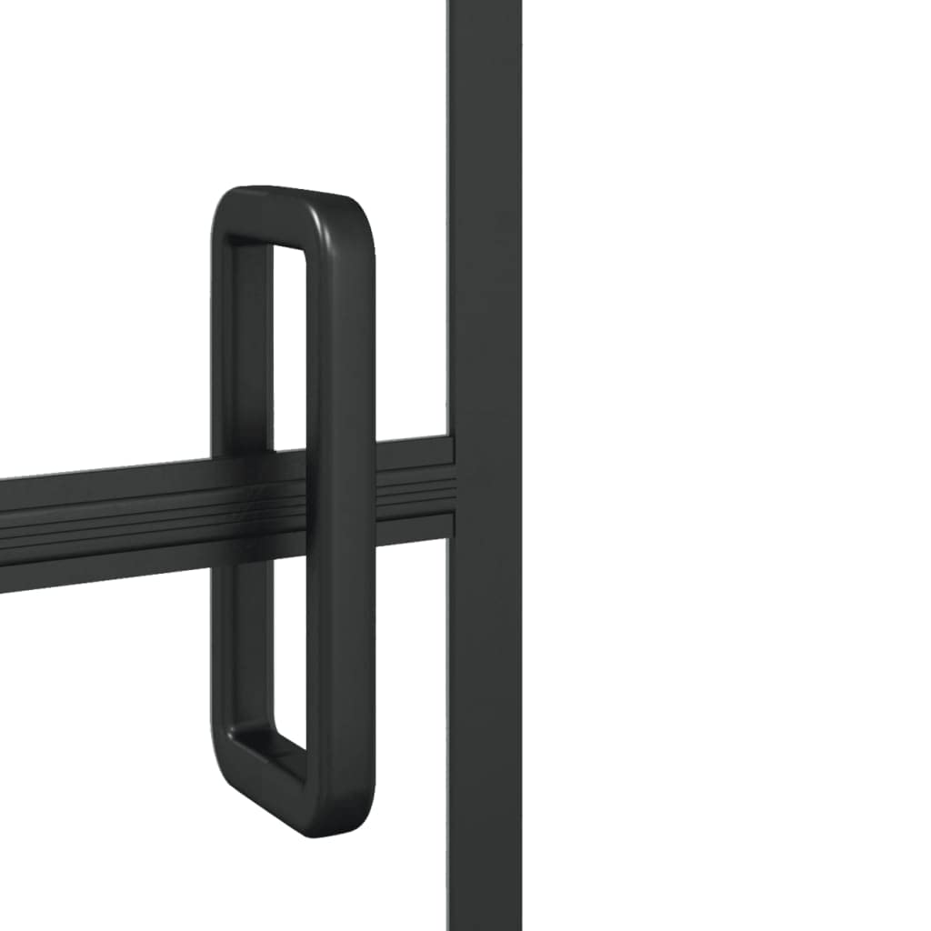 vidaXL Mampara de ducha ESG negro 80x140 cm