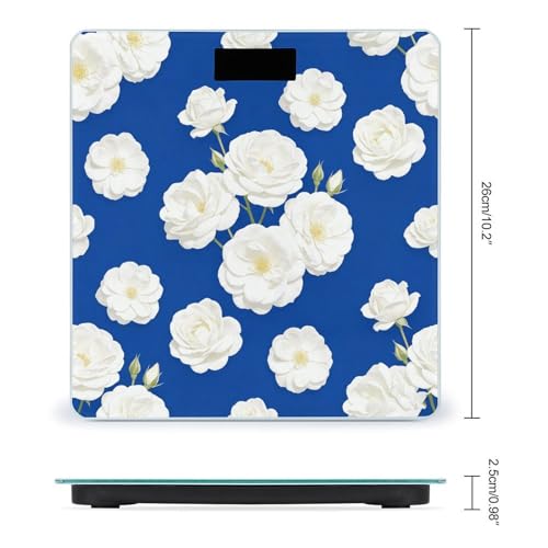 Báscula digital Oxford Azul y Blanca con pantalla LCD miniatura 2