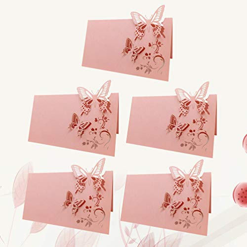 Cartões de mesa NUOBESTY 50 peças, cartões de mesa, cartões de assento com estampa de borboleta, bar