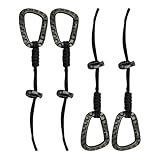 Climbing Clips, robuste Karabiner, 4 Zubehörteile für Schlüsselanhänger in D-Form für Camping,...