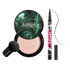 RE Air Cushion BB Isolation BB Nude Concealer Waterproof Liquid Foundation CC Full Coverage Concealer, 20g and 36H Black Pen Eyeliner Combo. (1 foundation and 1 Eyeliner Total 2 Pices set) 40 41sel7T77gL. SL500 . SS300