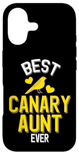Best Canary Aunt Ever �L���[�g �J�i���A �n�[�g�t�� �X�}�z�P�[�X iPhone 17 �p