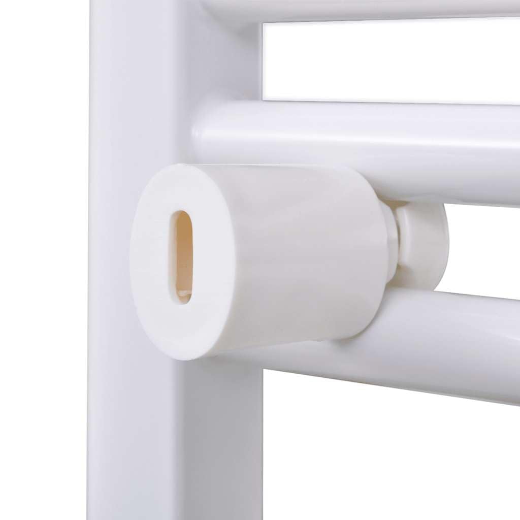 Grzejnik na ręczniki, ciepła woda, prosty, 500 x 764 mm, stal biała, montaż ścienny z 12 rurami poprzecznymi, 315 W, ogrzewacz do ręczników łazienkowych i ogrzewania pomieszczeń, suszenie