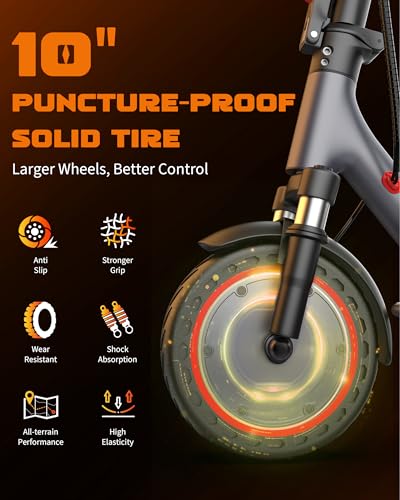 VOLPAM 10Inch Electric Scooter for Adult, Dual Suspension,