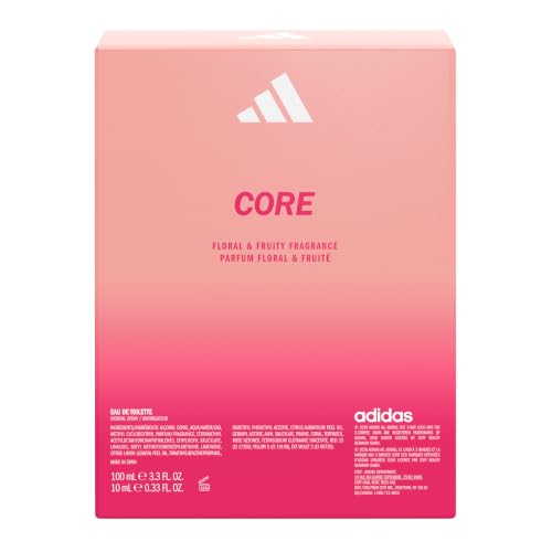 Image of adidas Core Giftset including Eau de Toilette (3.3fl oz. & 0.33fl oz.), for her, floral and fruity fragrance
