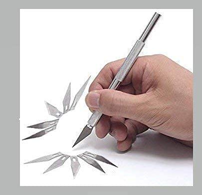 Image of KRAFTMASTERS� Detail Pen Cutter With 10 Interchangeable Blades For Carving and Paper Cutting