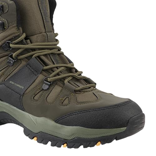 Image of FUEL Force Men's High-Ankle Boots | Rugged & Durable Synthetic Upper | Cushioned Footbed | EVA + Rubber Sole | Lace-Up Boots for Outdoor, Trekking, Hiking, Riding, Travel & Regular Use