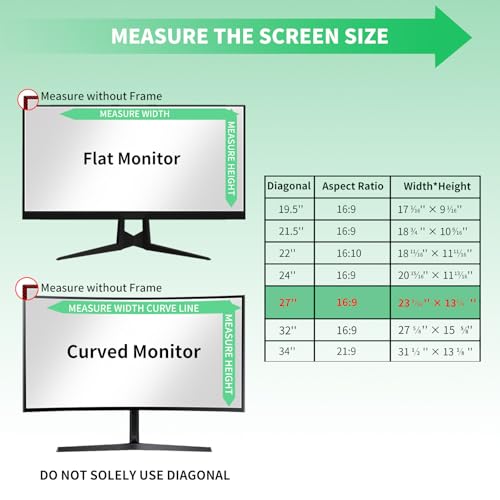 Protector de pantalla de PC 27 pulgadas para evitar reflejos y miradas ajenas 3
