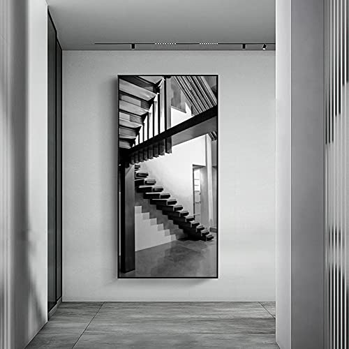 Toile peinture affiches gris pour habiller un grand mur de salon ou couloir étroit