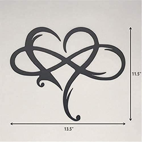 Infinity Symbol With Heart Metal Sign/Infinity Heart Wall Art Home Decor Wrought Iron Indoor Ornaments Wall Decoration Art Sculpture - Eternal Love (Size : 1 Pcs) #TOP6