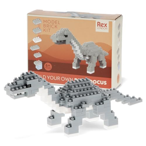 Image of Rex London Build your own dinosaur model brick kit - Diplodocus