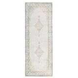 Kelim Vintage Teppich Wohnzimmer Sand 80 X 195 cm - Moderner Kurzflor Teppich - Super Soft