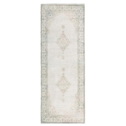 Kelim Vintage Teppich Wohnzimmer Sand 80 X 195 cm - Moderner Kurzflor Teppich - Super Soft