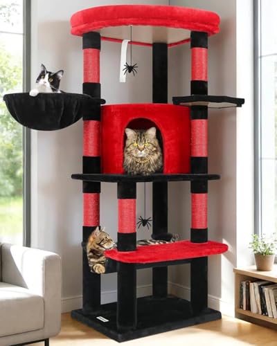 Gothic Corner Cat Tree Tower with Scratching Post (51in) - Globlazer
