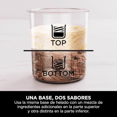 Miniatura 7 de Ninja Creami Deluxe Heladera Multifunción Con 2 Tarrinas, 10 Programas, Prepara Helado, Gelato, Sorbete, Yogur Congelado, Batido, Granizado Y Más, Opción De 2 Sabores En 1, Piedra Dorada, Nc502eustgd