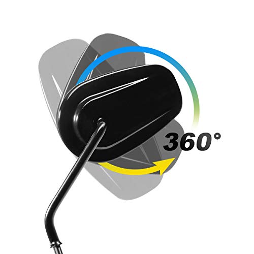 image for TCMT Pair of Motorcycle Black Rear View Mirrors Fits For Harley Road K