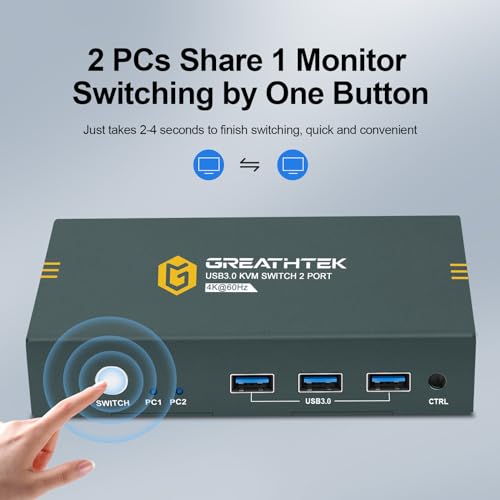 GREATHTEK 4K 60Hz HDMI KVM Switch - image 7