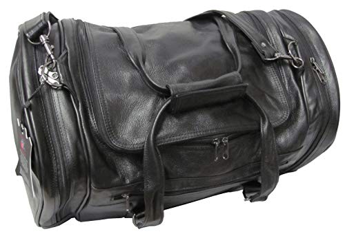 Amerileather Black Leather Two Piece Carry-On Luggage Set (#7002-0) #TOP5