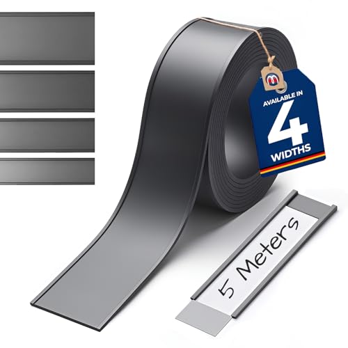 Porte-étiquette magnétique profil en C lavable et repositionnable 5m