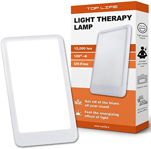 Light Therapy Lamp 15000 Lux UV-Free Full Spectrum Daylight Lamp LED