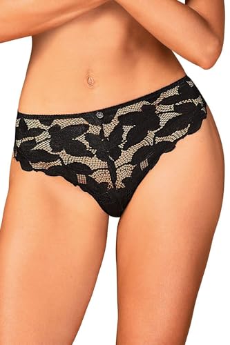 Obsessive Editya Panties Braguita negra lencería sexy de mujer