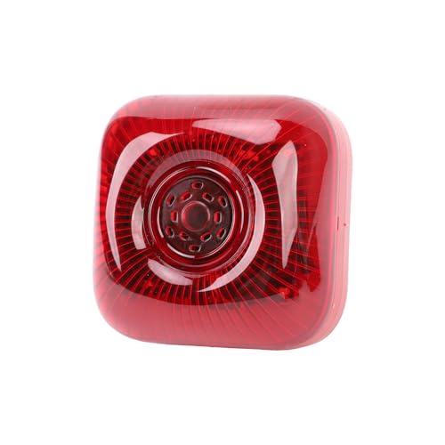 ZASCHMOY de Alarma contra Incendios Inalámbrico de 433MHz, Campana contra Incendios Manual con Alarma de Luz Sonora, para Seguridad Doméstica y Comercial (Enchufe de la UE)