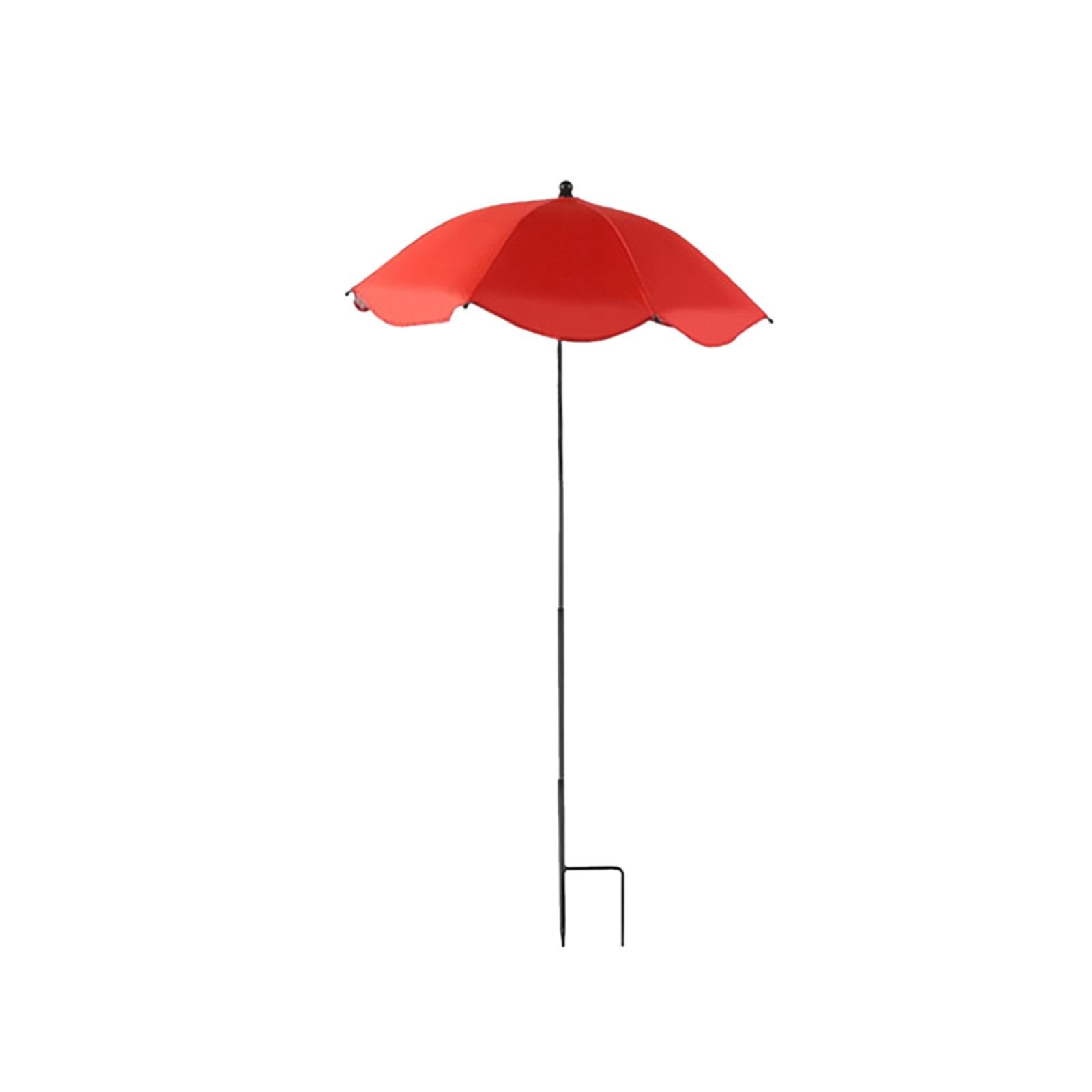 Plant Umbrellas Planter Shade Cover Reusable Potted Flowers Shade Cloth Garden Umbrellas Block Sunlight for Potted Flower, Red