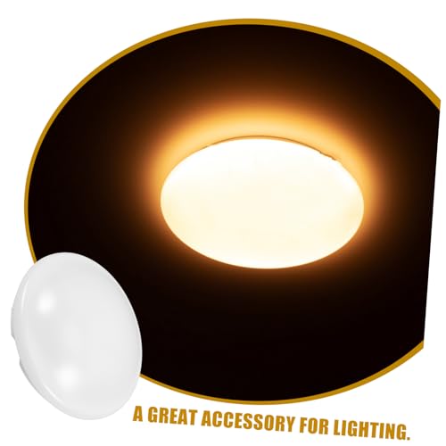Image of Round Ceiling Light Cover Sturdy Light Fixture Shade for Versatile Home Use for Bedroom Kitchen Office and More Secure Fit and Stylish Design