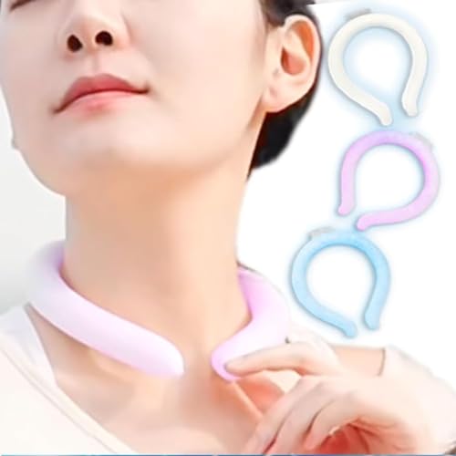 Nicffdi 冷リングネックエアコン冷リングネック冷感付き冷リング子供保冷剤付き氷アウトドアスポーツ大人子供 (パープル)