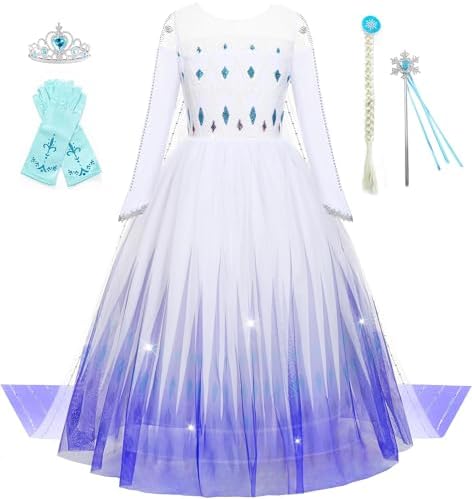 Coyhoim Princess Dress Up for Girls Snow Queen Fancy Dress Up Clo...
