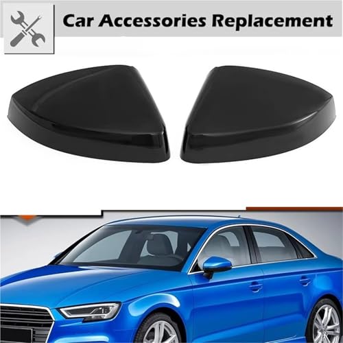 Coque rétroviseur Audi A3 noir brillant de remplacement rigide pour modèles 2014-2020