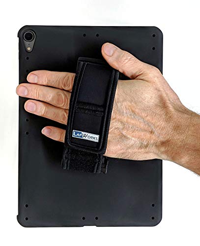 LapWorks Soft Grip Handle Stand Compatible with Apple's 2020 iPad Air 4 and 2018 11 inch iPad Pro (not 2020 Model) with Room for Apple Pencil
